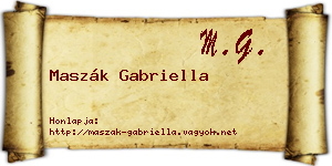 Maszák Gabriella névjegykártya